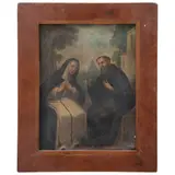 SIGLO XIX by San Agustín y Santa Mónica, Óleo sobre tela, offered Aug 2022