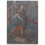 San Rafael Arcángel, MÉXICO, SIGLO XVIII, Óleo sobre tela