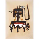 Wifredo Lam, El último viaje del buque fantasma, 1976, Litografía 30 / 99