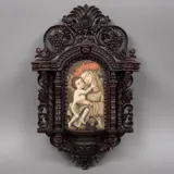 Anónimo, VÍRGEN CON NIÑO, Óleo sobre tela