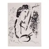 Devant le tableau by Marc Chagall, 1963, Litografía sin número de tiraje, offered Jul 2022