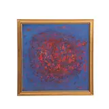 Octavio Rivero, Rojos en el cielo, Acrílico sobre madera