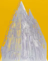 Cologne Cathedral by Andy Warhol, 1985, Farbserigrafie mit Diamantstaub auf Lenox Museumskarton, sold Nov 2019
