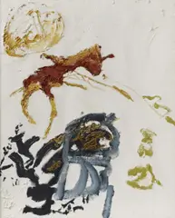 Captain Beefheart, "CIRCLES DON'T FLY, THEY FLOAT", 1990, Öl auf Leinwand