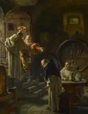 Eduard von Grützner, "Nach schwerer Sitzung", Öl auf Leinwand