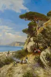 Fritz von Wille, Riviera di Ponente, Öl auf Leinwand