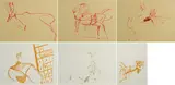 Joseph Beuys, Konvolut von 6 Lithografien (Aus: "Spur I"), 1974, Jeweils: Farblithografien auf Bütten