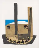 Felix Droese, Auktion 442, Los 1206, 1982, Öl auf Papiercollage aus verschiedenen Kartons