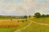 Paul Müller-Kaempff, Bauern bei der Kornernte bei Ahrenshoop