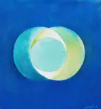 Heinz Mack, "Sonne u. Mond", 1996, Öl auf Leinwand