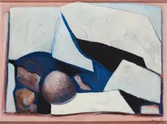 Richard Gessner, Ohne Titel (Felsen bei Zahara), 1975, Öl auf Leinwand