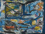 Jacques Doucet, "TERRE DE MER", 1988, Öl auf Leinwand