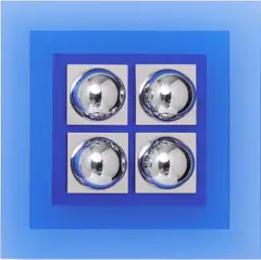 Auktion 442, Los 1193 by Hugo Demartini, 1968/71, Objekt aus geschichtetem blauem Acrylglas mit montierten verchromten Quadraten und Halbkugeln, sold Dec 2019