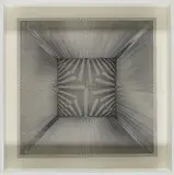 Ludwig Wilding, Ohne Titel (44), 1969, Serigrafie auf Plexiglas 50 x 50 x 6cm