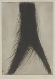 Arnulf Rainer, Die schwarze Schwimmerin (Aus: "Haute Coiffure"), 1963, Radierung auf Velin