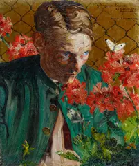 Maurice Langaskens, "Gevangenen troost", Öl auf Leinwand