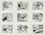 Walter Stöhrer, Vitus B.: "Ihre Gesichter mit Wachs überzogen, um Leben vorzutäuschen.", 1976, Mappe mit 9 Radierungen