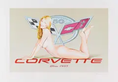 Corvette by Mel Ramos, 2003, Farblithografie auf leichtem Karton, sold Dec 2020