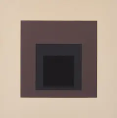 Josef Albers, Pompeian, 1965, Farbserigrafie auf Mohawk Superfine Bristol