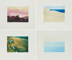 Landscapes by Mappenwerk, 1975, Jeweils: Farblichtdruck/-serigrafie auf leichtem Karton, sold Apr 2020