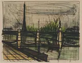 Bernard Buffet, Le Point du Jour (aus: "Album Paris"), 1962, Farblithografie auf Velin