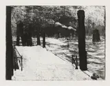 Emil Nolde, Hamburger Landungsbrücke, 1910, Radierung auf Velin