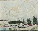 Henri Julien Seigle, "Pont sur Loire", Öl auf Leinwand