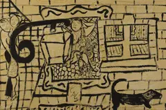 Ohne Titel by William Copley, 1956, Tinte auf Stoff, sold Nov 2019