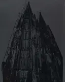 Cologne Cathedral by Andy Warhol, 1985, Farbserigrafie mit Diamantstaub auf Lenox Museumskarton, sold Nov 2019