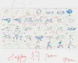 Nam June Paik, Ohne Titel, Farblithografie auf Velin