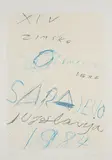 Cy Twombly, Sarajevo, 1989, Farbaquatintaradierung auf Velin