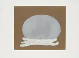 Antoni Tàpies, Oval i blanc, 1982, Farbaquatintaradierung auf GUARRO (Wasserzeichen)