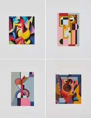 Walter Dexel, Die Hinterglasbilder von Walter Dexel, 1971, Jeweils: Farbserigrafie auf SCHOELLER-Karton