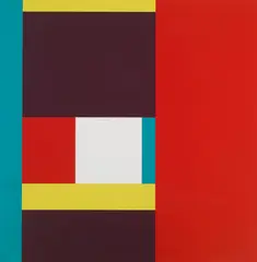 Camille Graeser, Bewegung um ein Exzentrum, 1971, Farbserigrafie auf Polystyrolplatte