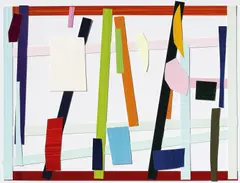 "Gartenbild 9" by Imi Knoebel, 2008/15, Acryl auf Kunststofffolien, collagiert, sold Jun 2020