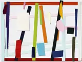 "Gartenbild 9" by Imi Knoebel, 2008/15, Acryl auf Kunststofffolien, collagiert, sold Jun 2020