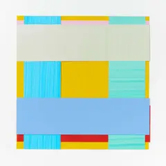 "Face 19" by Imi Knoebel, 2002/14, Acryl auf Kunststofffolien, collagiert, sold Nov 2019