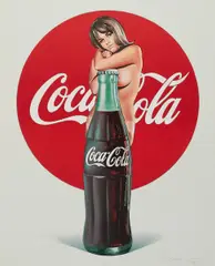 Lola Cola by Mel Ramos, 1972, Farblichtdruck auf leichtem, farbigem Karton, sold Oct 2019