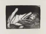 Otto Mueller, Mädchen auf der Liege (3), 1919, Lithografie auf Velin