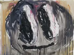 André Butzer, "Todallst, Bleodst, Icho? (Colatödlichkeit)", 2003, Öl auf Leinwand