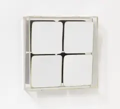 Ohne Titel by Adolf Luther, 1968, Vier konkav gewölbte Spiegel, auf Spiegel, sold Jun 2020