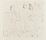 Pablo Picasso, L'Atelier, 1927, Radierung auf BFK RIVES (Wasserzeichen)