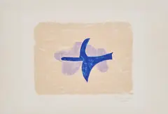 Georges Braque, Dans le ciel (Oiseau XV), 1958, Farblithografie auf ARCHES (Wasserzeichen)