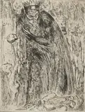Wilhelm Lehmbruck, Macbeth V, 1918, Radierung auf Velin
