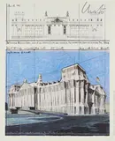 Wrapped Reichstag Project for Berlin by Christo, 1993, Farboffset auf leichtem Karton, sold Apr 2020