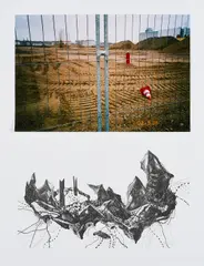 Franz Ackermann, Arena 09, 2005, C-Print, collagiert, auf Lithografie auf Hahnemühle (Wasserzeichen)