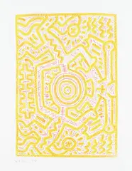 Keith Haring, Ohne Titel, 1985, Farbaquatintaradierung auf Velin