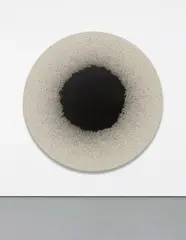 Latifa Echakhch, Tambour 77, 2012, Indian ink on canvas