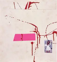 Sterling Ruby, Transcompositional (White Dress), 2006, collage and nail polish on paper