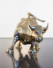 Arturo Di Modica, Charging Bull, 1987-89, lacquered polished bronze